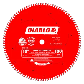 10 in. x 100 Tooth Thin Aluminum Cutting Saw Blade - D10100N