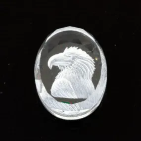 12x10 to 16x12mm Clear Quartz Synch Cut Oval Eagle Intaglio Carvings