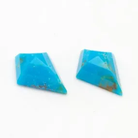 12x9 to 14x10mm Turquoise Rose Cut Kites