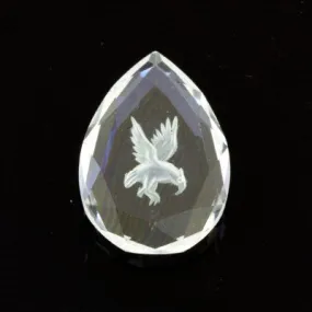 15x10mm Clear Quartz Pear Eagle Intaglio Carving