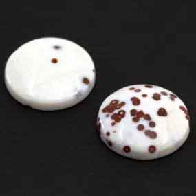 20mm Polka Dot Agate Round Cabs