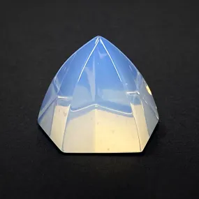 23.32 ct Oregon Blue Hyalite Opal Hi Top Hexagon Cab