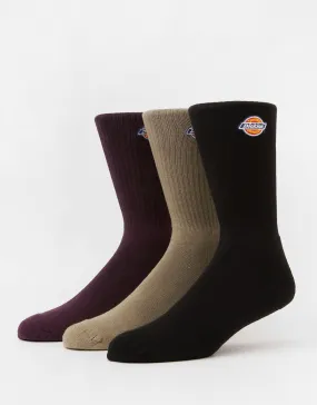 Dickies Valley Grove 3- Pack Socks - Plum Perfect