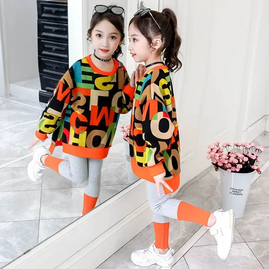 Girls Autumn Letter Sweater