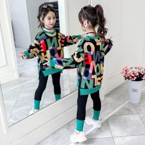 Girls Autumn Letter Sweater