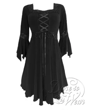 Renaissance Dress in Obsidian