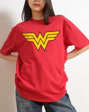 (S) WONDER WOMAN LOGO T-SHIRT RED